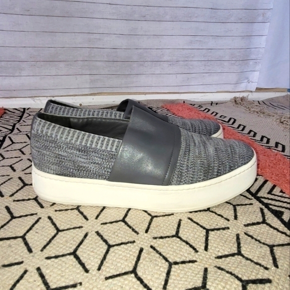 VINCE Ward Gray Knit Platform Slip On Sneakers, sz 10 - Picture 6 of 12